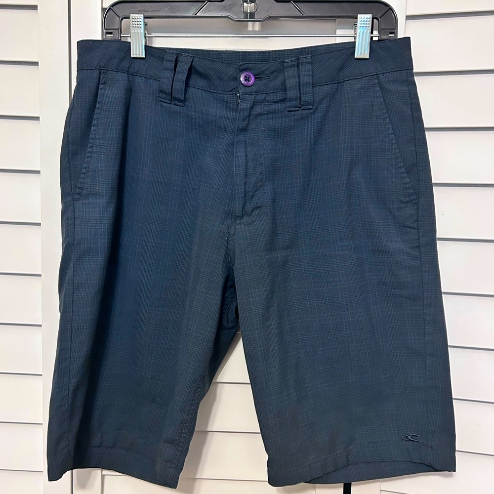 O'Neill Men's Dark Blue Flat Front Relaxed Fit Shorts